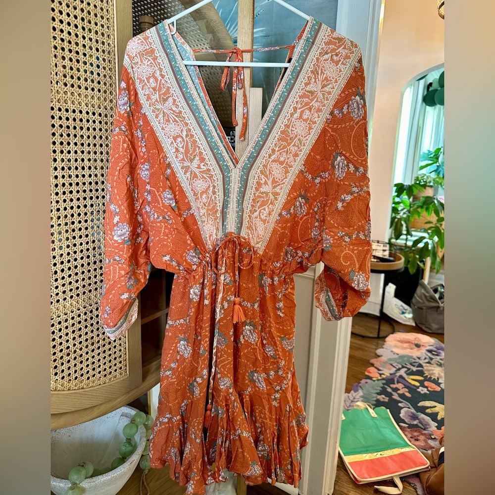 Gorgeous V Neck Peasant Dress